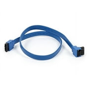 Monoprice DATA Cable - 1.5 Feet - Blue | SATA 6Gbps Cable with Locking Latch (90-degree to 180-degree)
