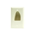 thumbnail image 1 of Monoprice 1-Gang Recessed Low Voltage Cable Wall Plate - Lite Almond, 1 of 2