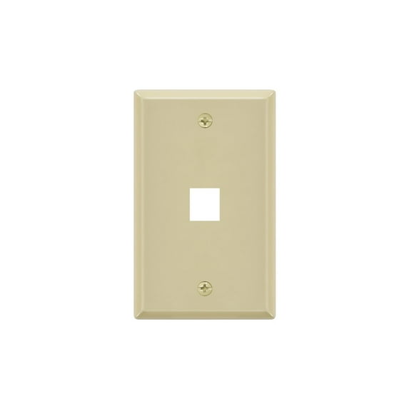 1-Hole 1-Gang Keystone Wall Plate - Ivory