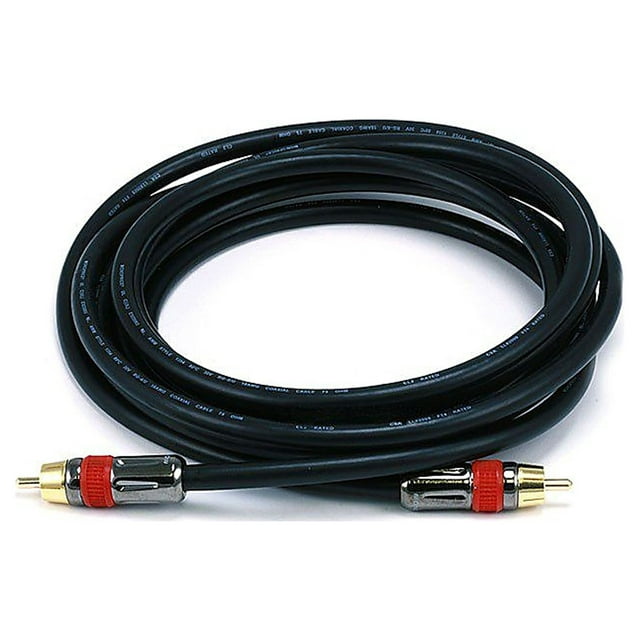 Monoprice 10' CL2 High-Quality RCA Male to Male Audio/Video Coaxial Cable Black 106305