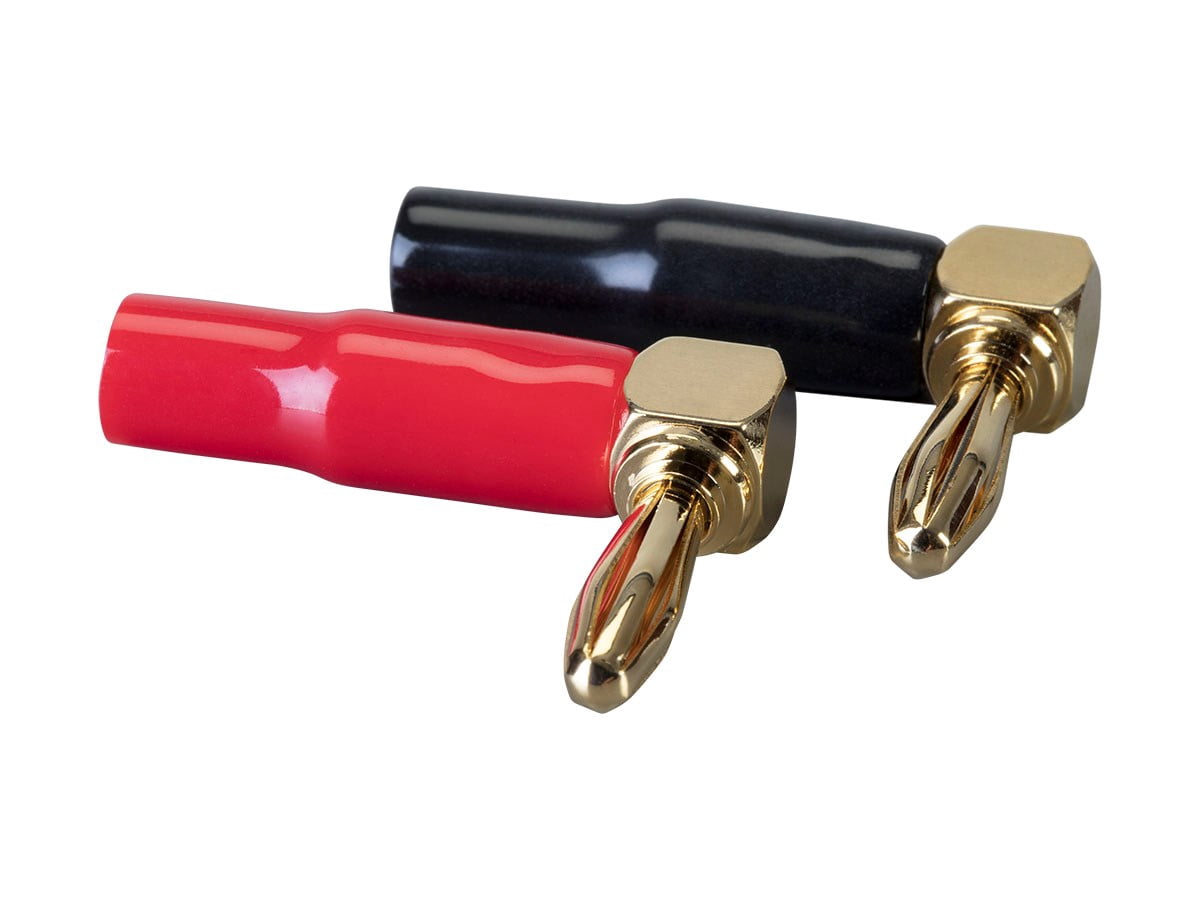 Monoprice 10 Pair Right Angle 24k Gold Plated Banana Speaker Wire Cable Screw Plug Connectors
