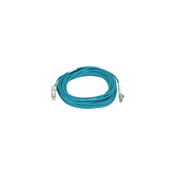 Monoprice 10 m OM3 LC to SC Fiber Optic Cable Aqua 106394