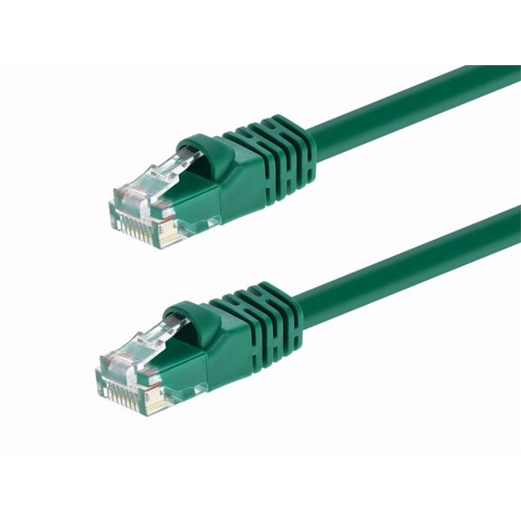 Monoprice Cat5e Ethernet Patch Cable - 7 Feet - Green | Network Internet Cord - RJ45, Stranded, 350Mhz, UTP, Pure Bare Copper Wire, 24AWG