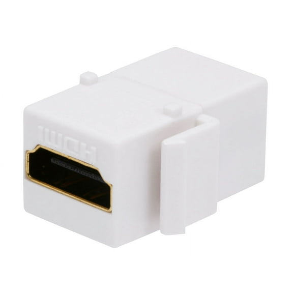 Monoprice Keystone Jack HDMI Female to Female Coupler Adapter - White