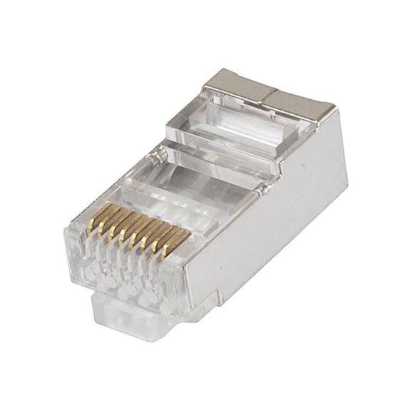 Monoprice 100-pcs Shielded Cat6 Plug for Stranded Cable
