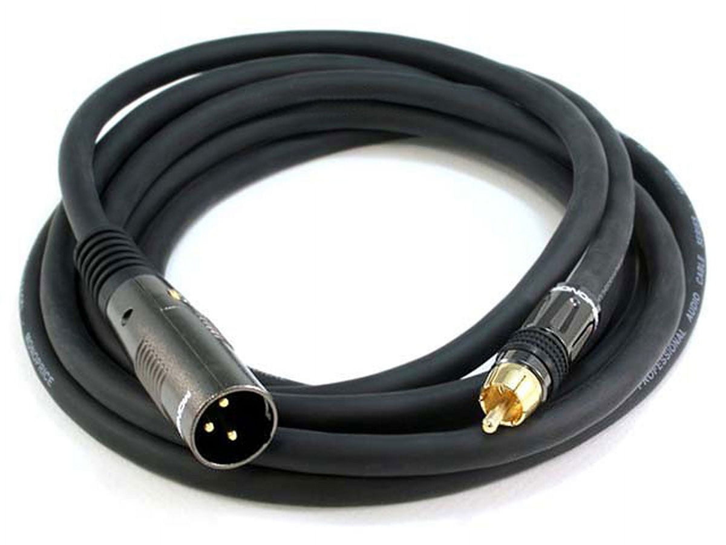 Monoprice 10ft Premier Series XLR Male to RCA Male Cable, 16AWG (Gold Plated)