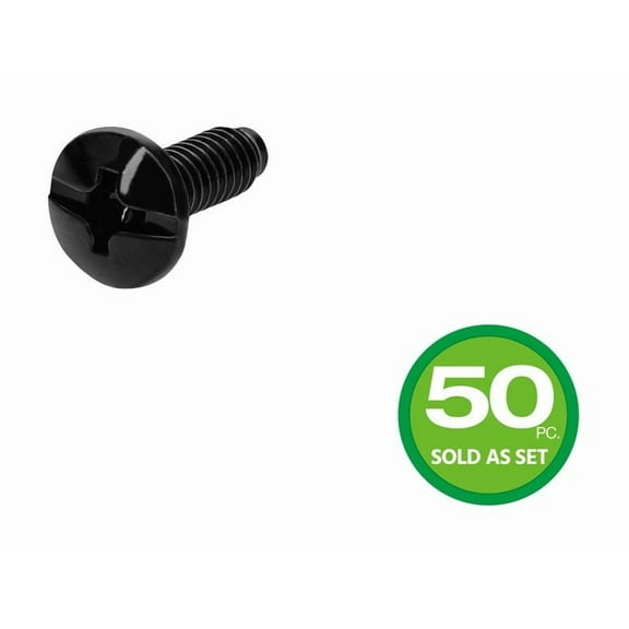 Monoprice 12/24 Screws for Rack, 50 pcs Black
