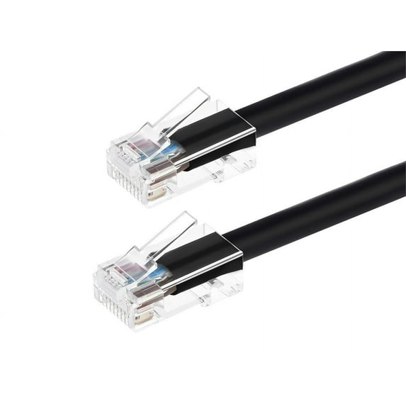 Monoprice Cat6 Ethernet Patch Cable - 3 Feet - Black | Network Internet Cord - RJ45, Stranded, 550Mhz, UTP, Pure Bare Copper Wire, 24AWG - Zeroboot Series