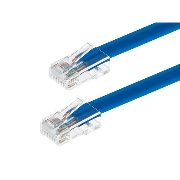 Monoprice Cat6 Ethernet Patch Cable - 7 Feet - Blue | Network Internet Cord - RJ45, Stranded, 550Mhz, UTP, Pure Bare Copper Wire, 24AWG - Zeroboot Series