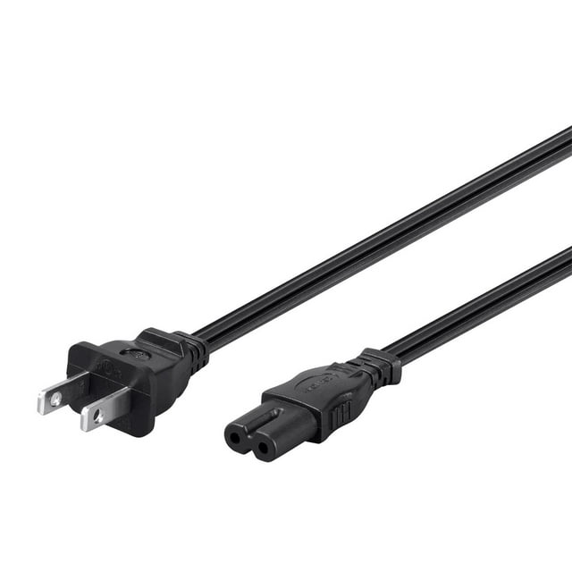 Monoprice 15ft 18AWG AC Power Cord Cable w/o Polarized, 10A (NEMA 1-15P to IEC-320-C7)