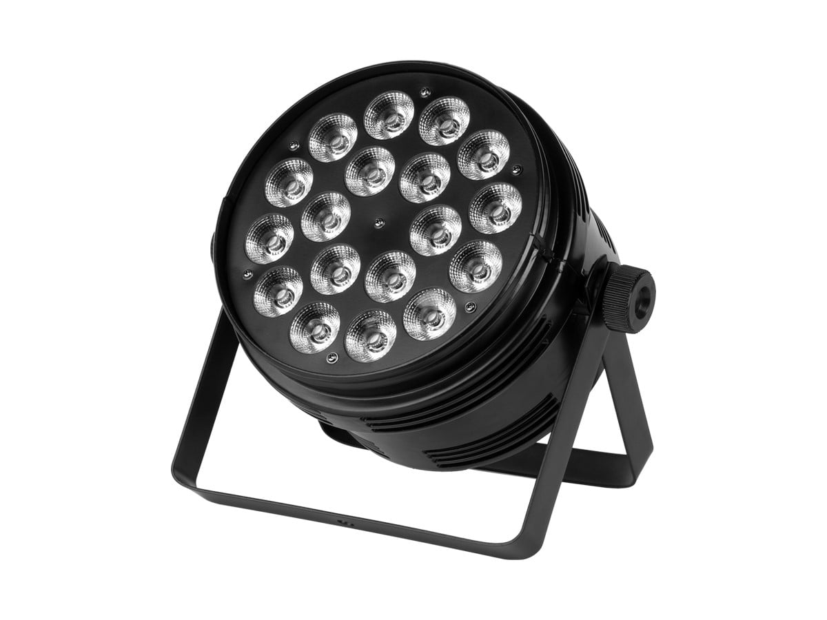 Monoprice 18x 10-Watt RGBW 4-in-1 LED Flat Par Stage Light | For Bands, DJs, Banquets, Weddings - Stage Right Series