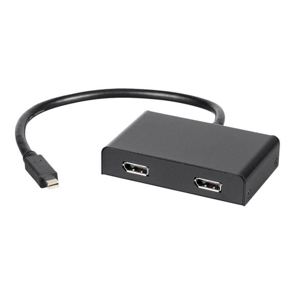 Monoprice 2-Port Mini DisplayPort 1.2 to DisplayPort Multi-Stream Transport (MST) Hub, Mini DP to DP