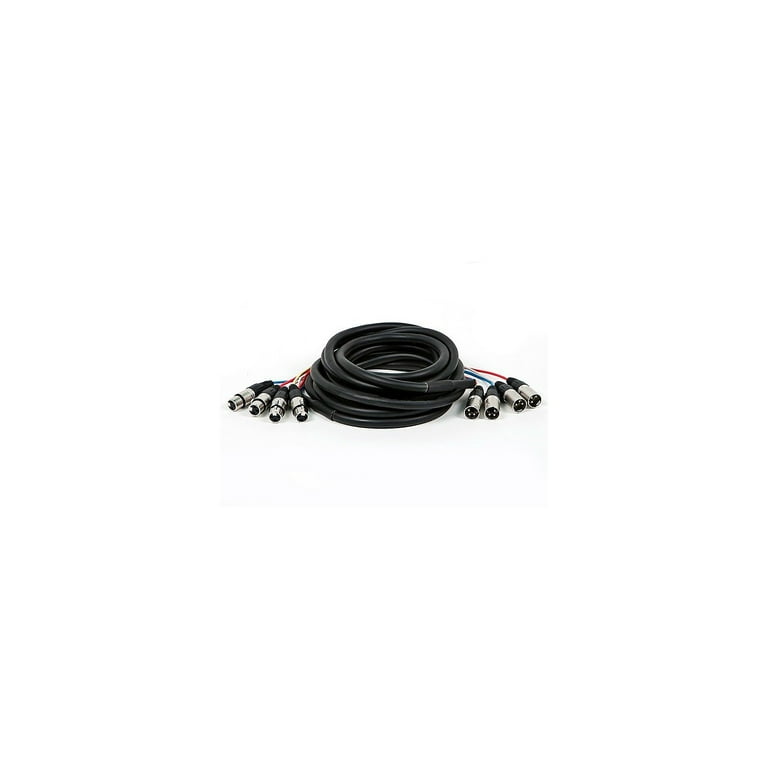 Monoprice 20' 4 Channel XLR Male to Female Snake Cable Black Assorted  108767 