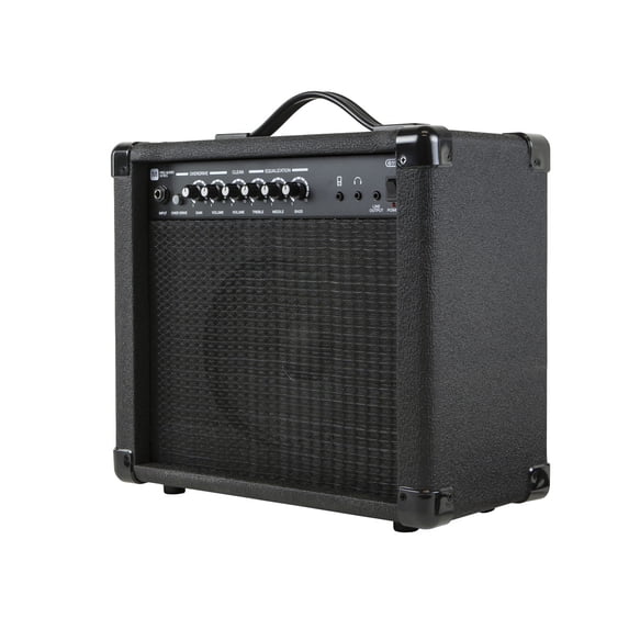 Monoprice 20-Watt 1x8 Guitar Combo Amplifier - Black With 86dB of Gain, 1/4 Inch, Headphone and 3.5mm Aux Mp3 Inputs For Electric Guitars