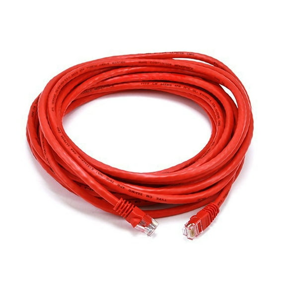 Monoprice 25' 24AWG Cat6 UTP Ethernet Network Cable Red 102318