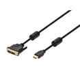 thumbnail image 1 of Monoprice HDMI to DVI Adapter Cable - 15 Feet - Black | Standard, Ferrite Cores, 28AWG, Compatible with AVCHD / PlayStation 3 and More, 1 of 6