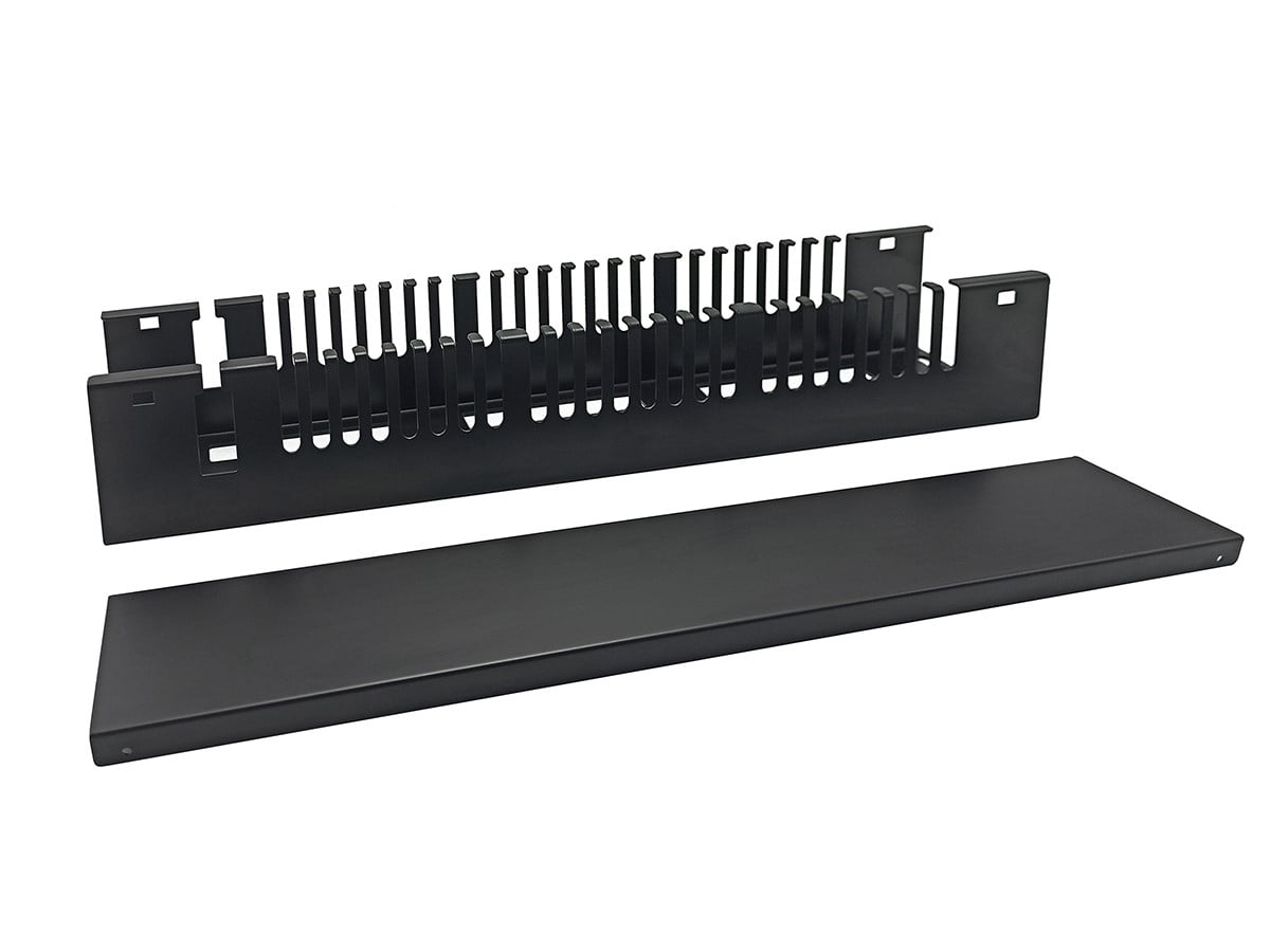 Monoprice 2U 19in Metal Rackmount Cable Management Panel, Protects Cables, Promotes Good Airflow, Easy Grouping of Cables, Cable Organization