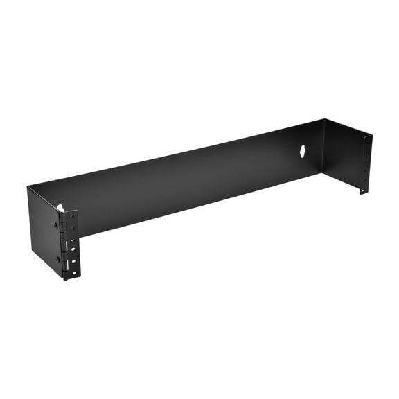 Monoprice 2U Wall Mount Bracket, 3.5in (H) x 19in (W) x 4in (D) For Network and Data Equipment
