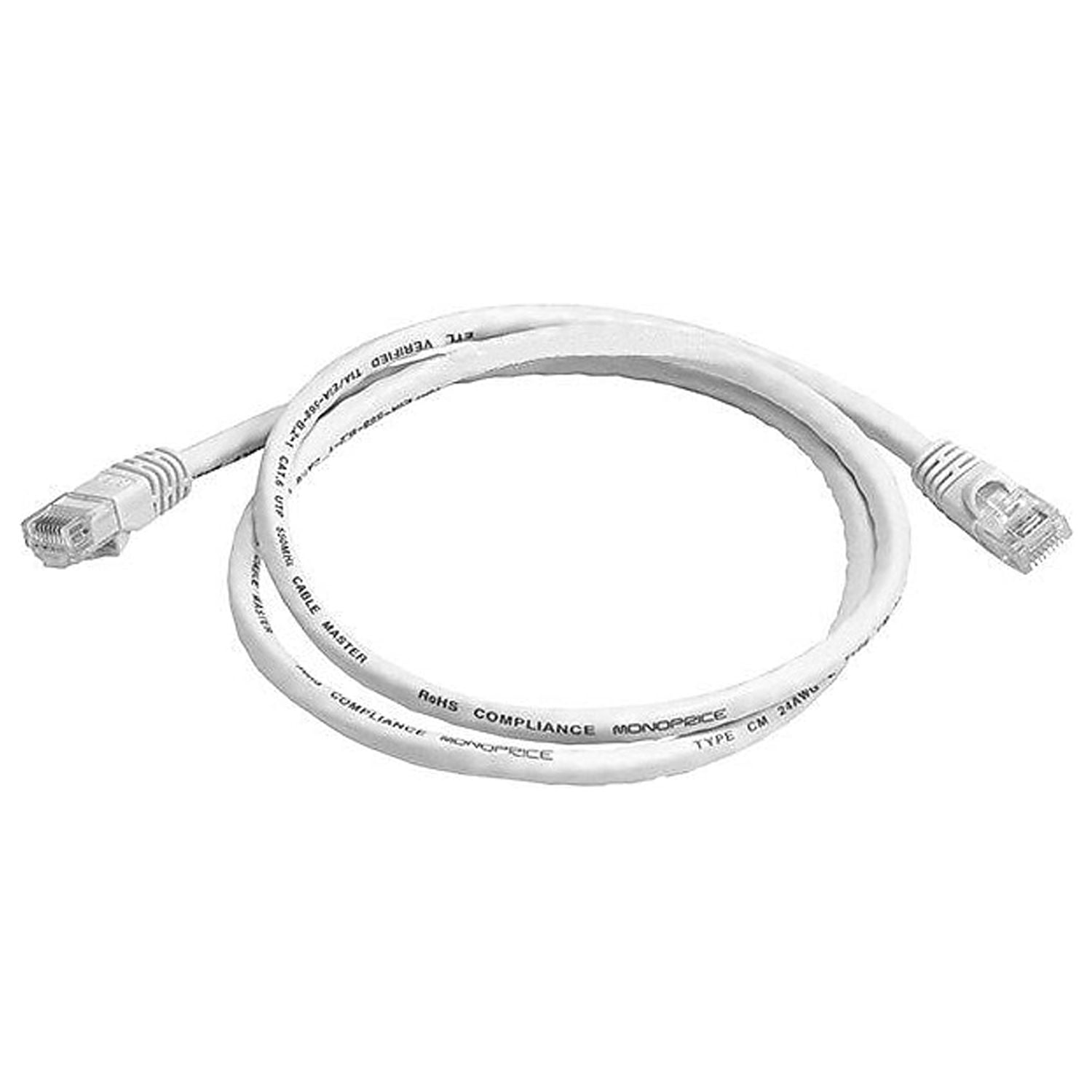 Monoprice 3' 24AWG Cat6 UTP Network Cable White 102299