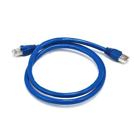 Monoprice 3' 24AWG Cat6a STP Ethernet Network Cable Blue 105899