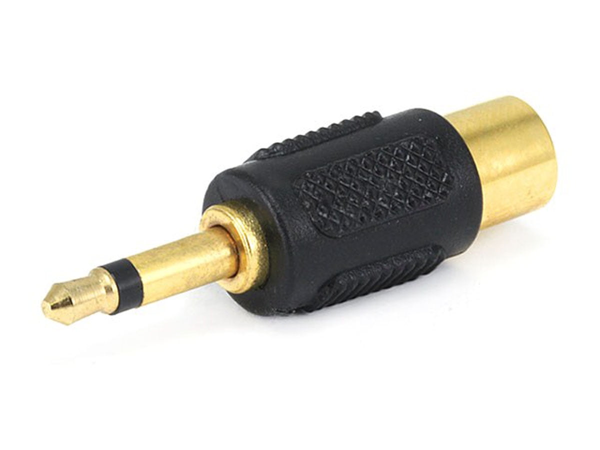 Monoprice 3.5mm TS Mono Plug to RCA Jack Adapter, Gold Plated - Walmart.com