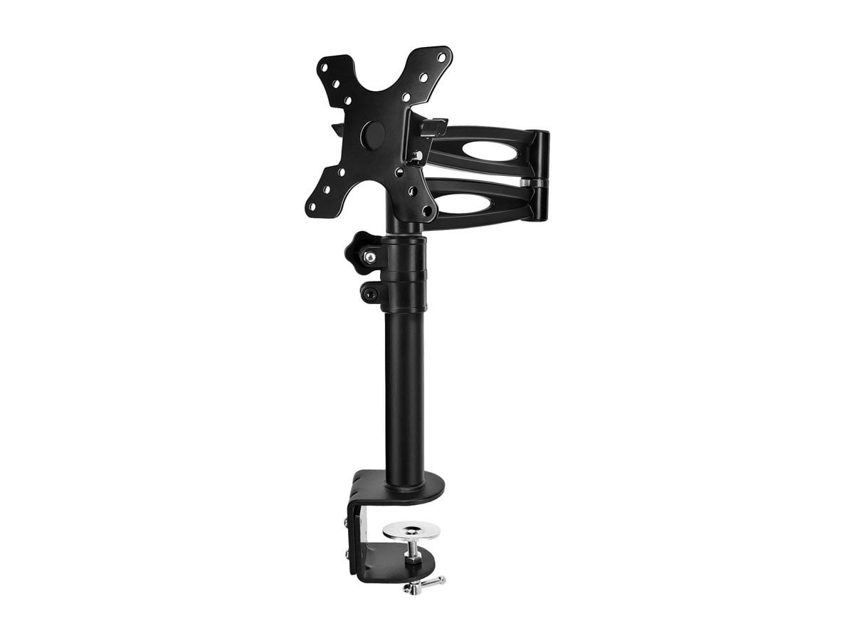 Black Aluminum and Steel Adjustable Tilting Monitor Desk Mount