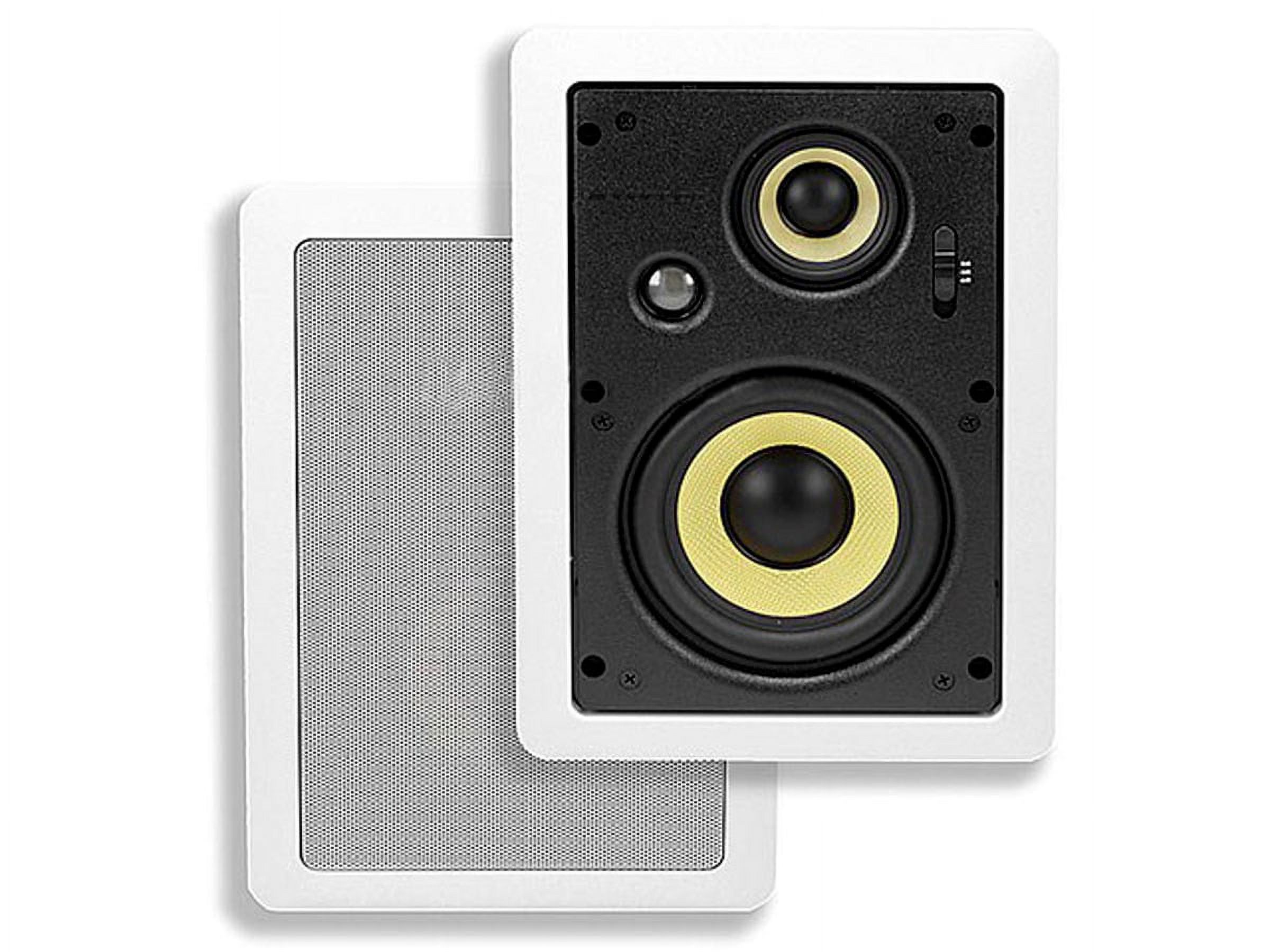 Monoprice 3-Way Aramid Fiber In-Wall Speakers - 6.5 Inch (Pair) Titanium Silk Dome Tweeters - Caliber Series - image 1 of 6
