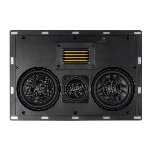 Monoprice 3-Way Carbon Fiber In-Wall Speaker Center Channel - Dual 5.25-inch (Single) With Ribbon Tweeter - Amber Series