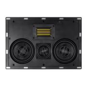 Monoprice 3-Way Carbon Fiber In-Wall Speaker Center Channel - Dual 5.25-inch Single With Ribbon Tweeter - Amber Series