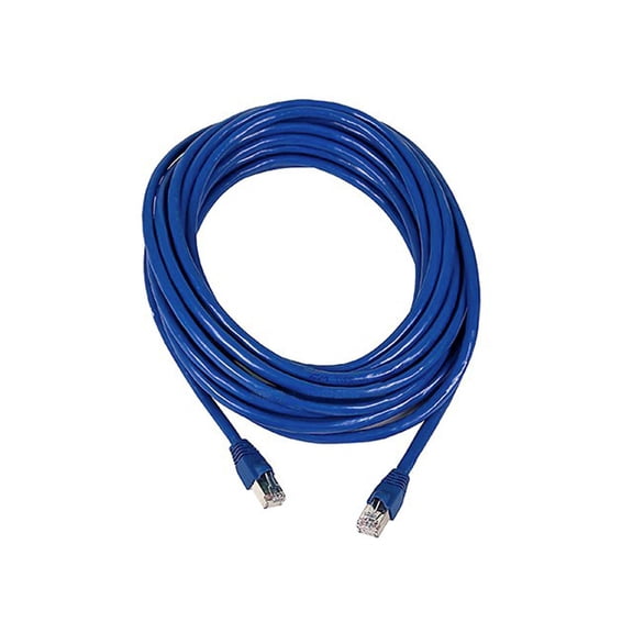 Monoprice Cat6A Ethernet Patch Cable - 30 Feet - Blue | Network Internet Cord - RJ45, Stranded, 550Mhz, STP, Pure Bare Copper Wire, 10G, 26AWG