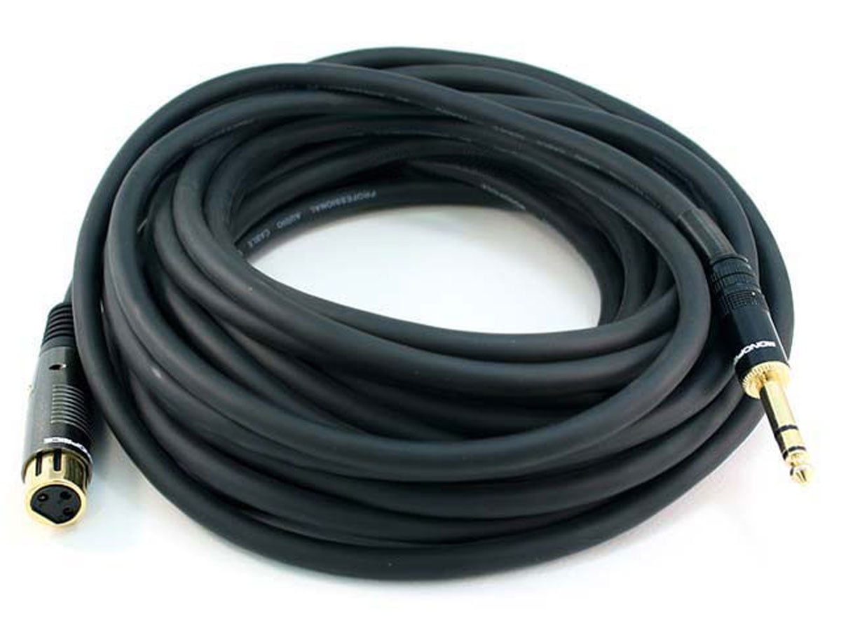 Monoprice XLR Female to 1/4in TRS Male Cable - 35 Feet | 16AWG, Gold Plated - Premier Series
