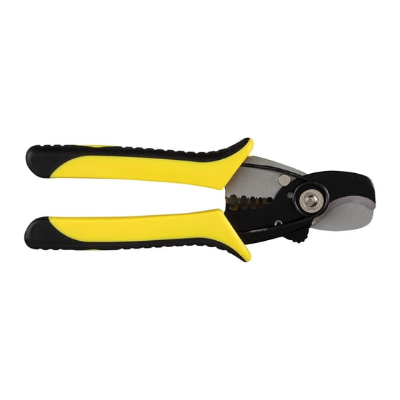 Monoprice 6in Precision Cable Cutter and Stripper Designed for Use With 8-14 AWG Cables, Plastic Coated
