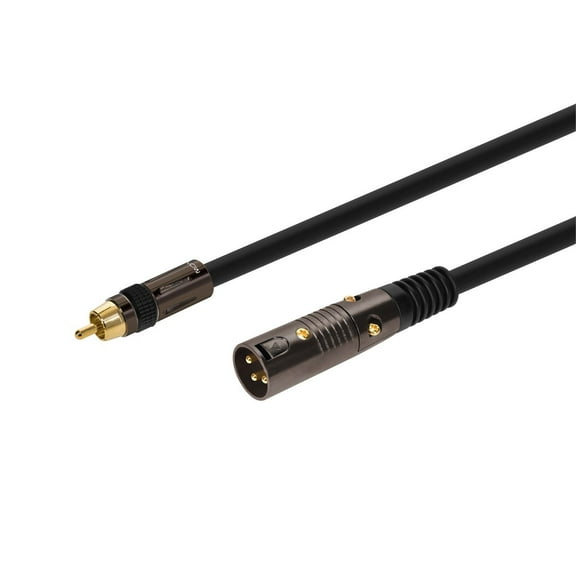 Monoprice 3ft Premier Series XLR Male to RCA Male Cable, 16AWG (Gold Plated)