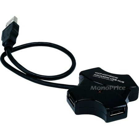 Monoprice 4-Port USB 2.0 Hub Black (106631)