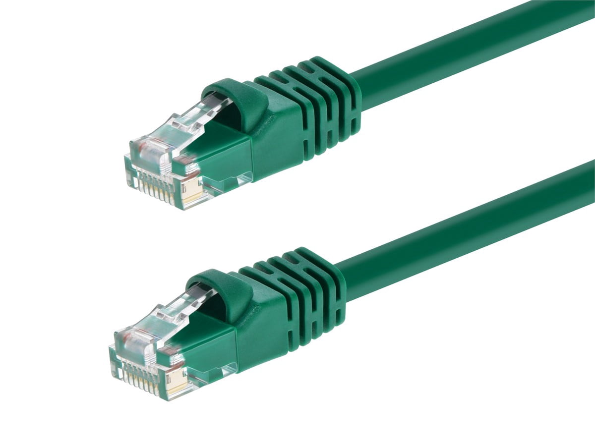 Monoprice 50' 24AWG Cat6 UTP Ethernet Network Cable Green 102324