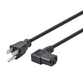thumbnail image 1 of Monoprice 6' 18AWG Right Angle Power Cord With PC Power Connector Socket Black 107676, 1 of 6