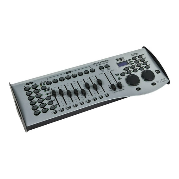 Monoprice Universal DMX-512 Controller | 16-Channel, MIDI compatible, Control up to 12 intelligent lights - Stage Right Series