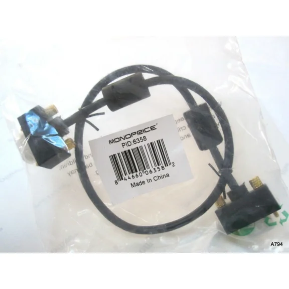 Monoprice 6358 Svga Male To Male 1.5Ft Cable