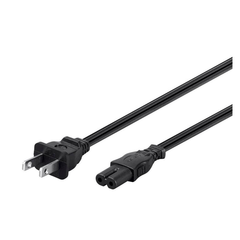 Monoprice 6ft 18AWG AC Power Cord Cable w/o Polarized, 10A (NEMA 1-15P to  IEC-320-C7)