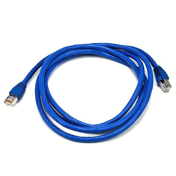 Monoprice 7FT Cat6A Snagless Shielded (STP) Network Patch Cable - Blue