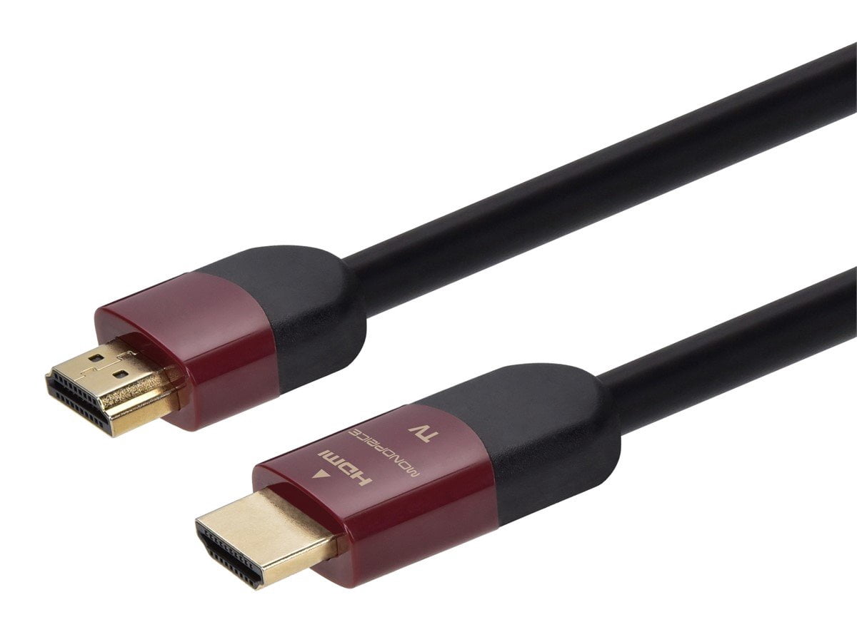 Monoprice HDMI Cable - 75 Feet - Black | High Speed, Active Chipset, 4k@24Hz, 10.2Gbps, 24AWG, YUV 4:2:0, CL2 - Cabernet Ultra Series
