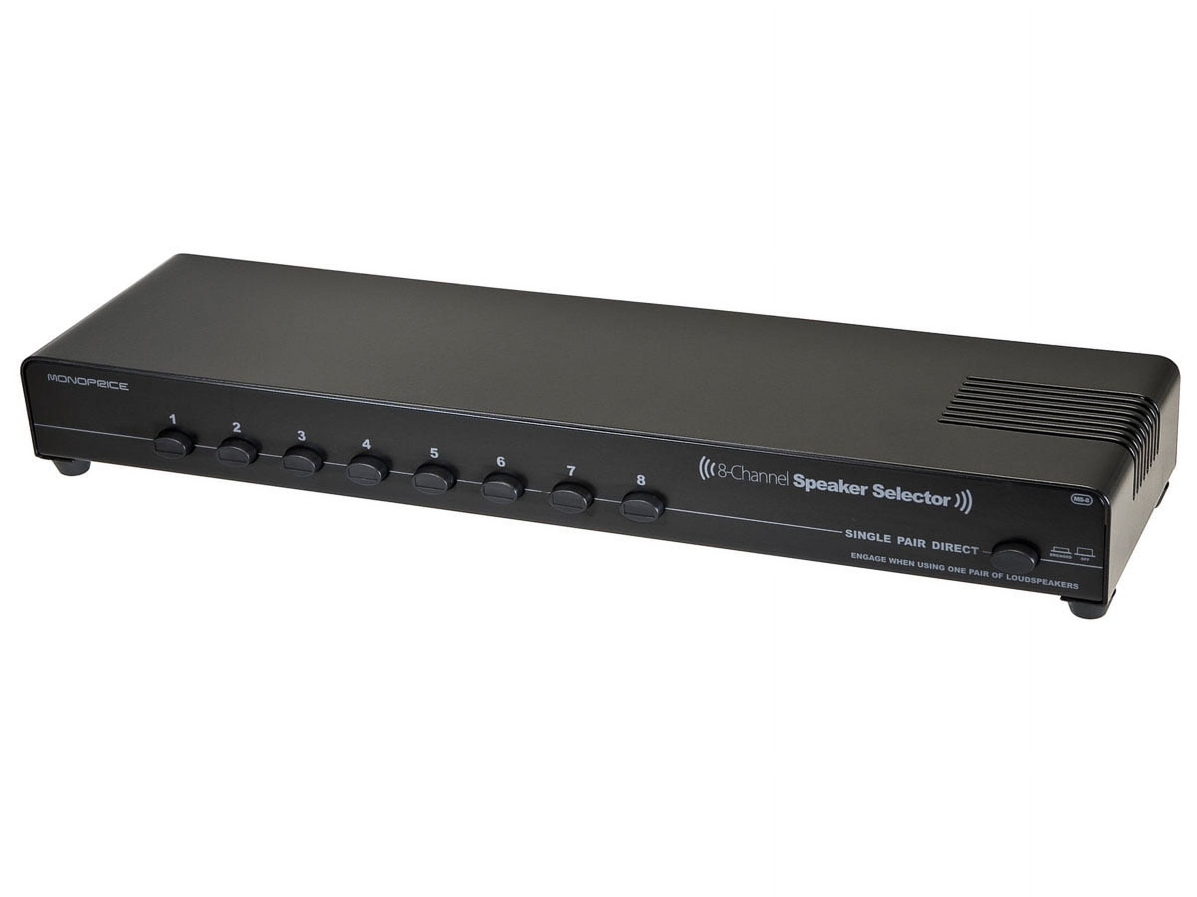 Monoprice 8-Channel Speaker Selector With Built-In Impedance-Matching Circuitry For Home Theater Audio - image 1 of 4