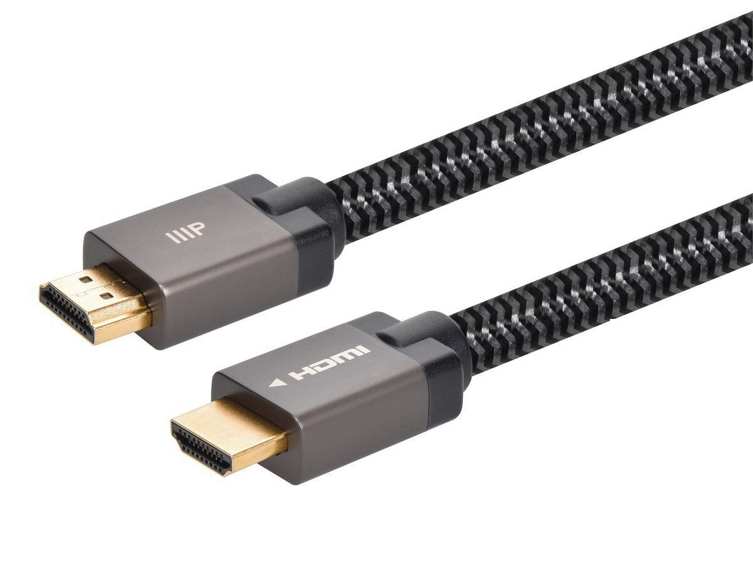 Monoprice 8K Braided HDMI 2.1 Cable - 3 Feet - Black | Certified Ultra High Speed, 8k@60Hz, 48Gbps, Compatible With Sony PS5 / PS 5 Digital Edition / Xbox Series X & Series S and More