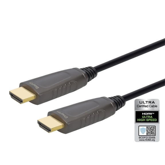 Monoprice 8K Certified Ultra High Speed Active HDMI Cable - 10 Meters (32 Feet) HDMI 2.1, AOC, for PlayStation 5, Xbox Series X, Xbox Series S - SlimRun AV Series
