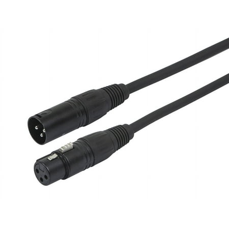 Monoprice AES/EBU Cable - 1.5 Meter - Black | 22AWG Twisted Conductors With Copper Braid And Aluminum Foil Shielding