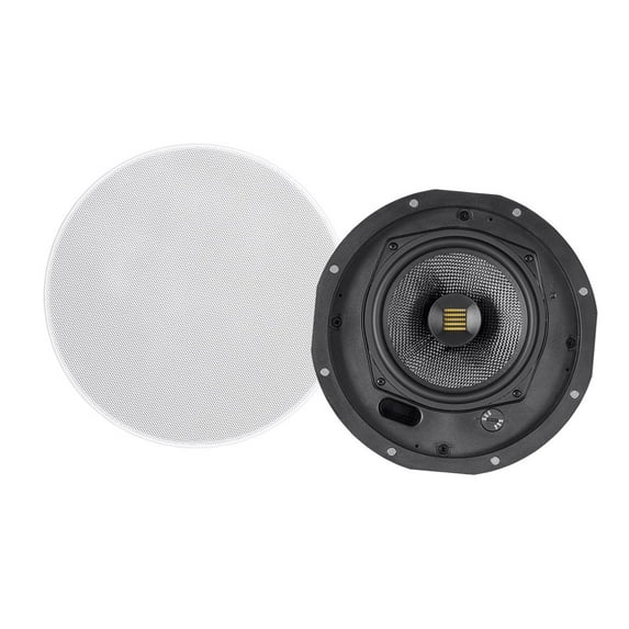 Monoprice Amber Ceiling Speakers 6.5-inch 2-way Carbon Fiber with Ribbon Tweeter (pair) (124434)