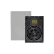 Monoprice 2-Way Carbon Fiber In-Wall Speakers - 8 Inch Pair With Magnetic Grille And Ribbon Tweeter - Amber Series