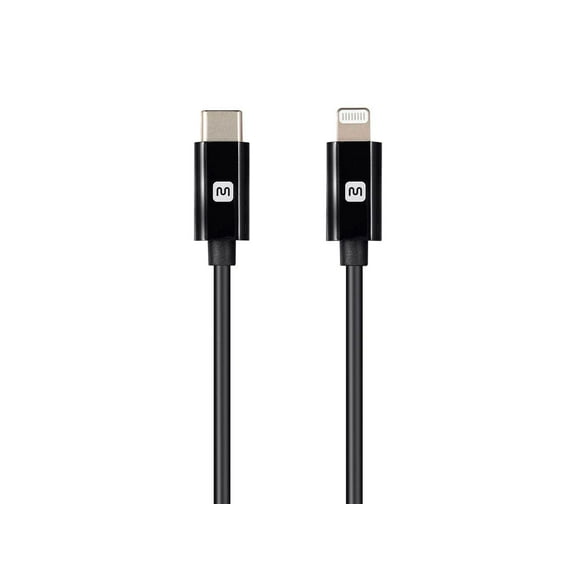Monoprice Apple MFi Certified Lightning to USB Type-C and Sync Cable - 3 Feet - Black | Compatible with iPod, iPhone, iPad with Lightning Connector