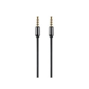 Monoprice Audio Cable - 15 Feet - Black | Auxiliary 3.5mm TRRS Audio & Microphone Cable, Slim Design Durable Gold Plated - Onyx Series