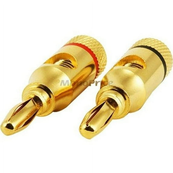 MonoPrice 2943 Gold Plated Speaker Banana Plugs (Open Screw Type)